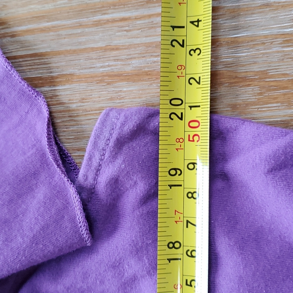 Waffle Weave Endless Designs Purple Cap Sleeve Tee - Picture 7 of 8